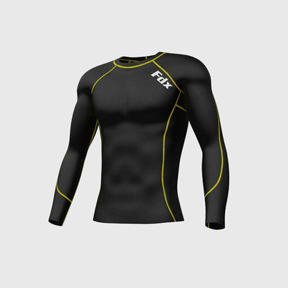 Fdx Blitz Men's Yellow Base Layer Winter Cycling Top