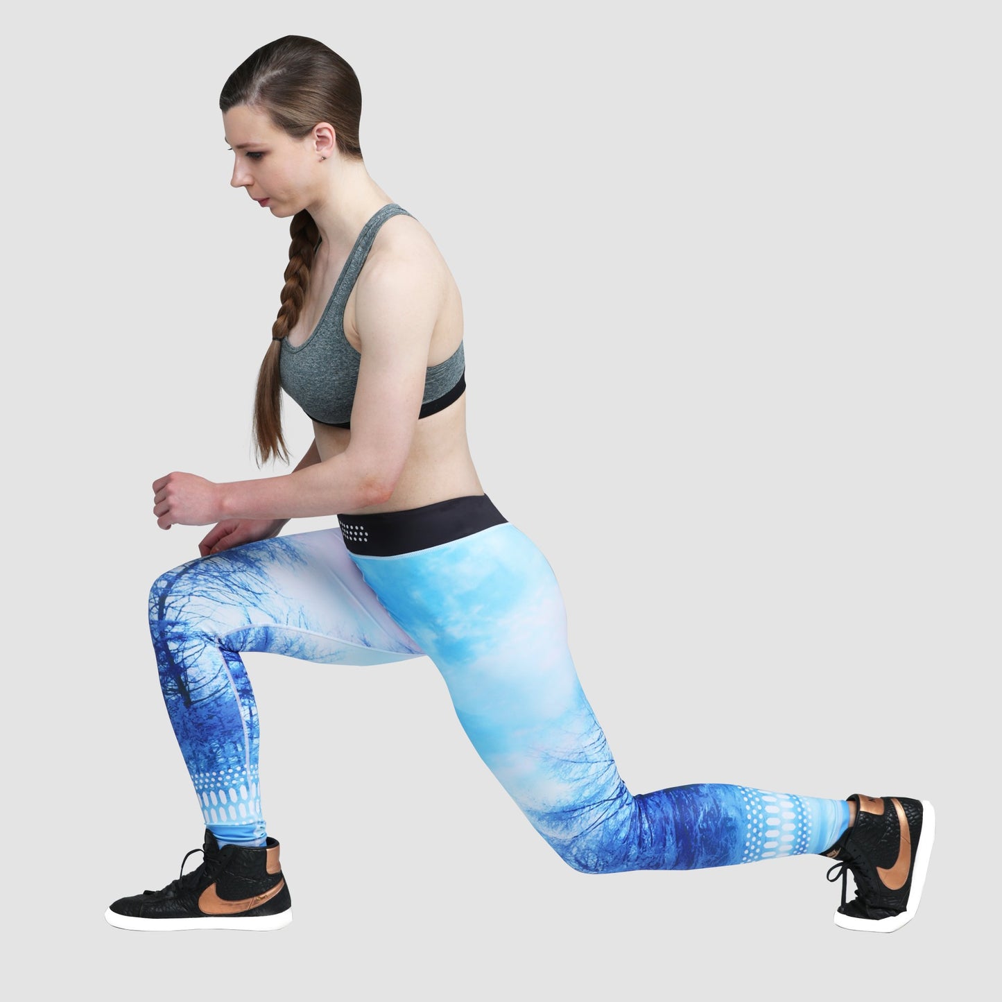 Fdx X3 Blue Women's Workout Compression Tights