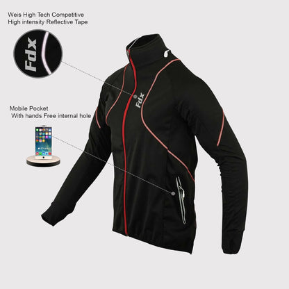 Fdx Gustt Red Men's Windproof Cycling Jacket