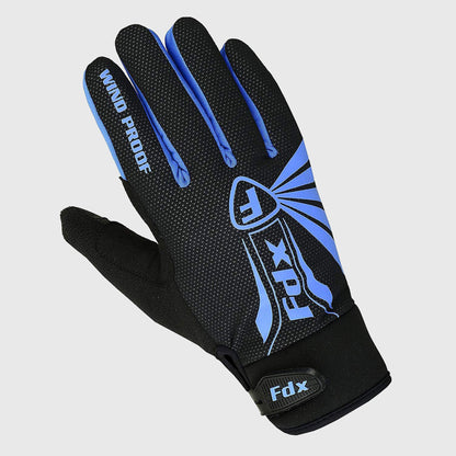 Fdx Zesto Blue Full Finger Winter Cycling Gloves