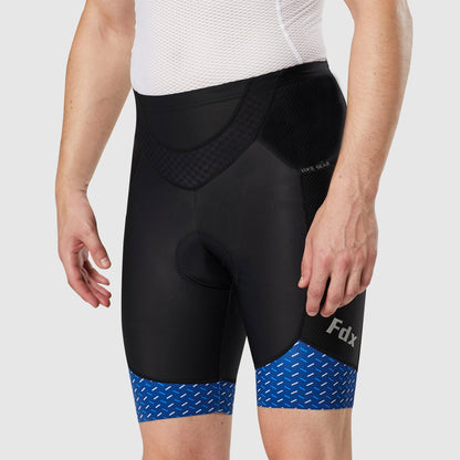 Fdx Essential Blue Men's Padded Cycling Shorts with Pockets