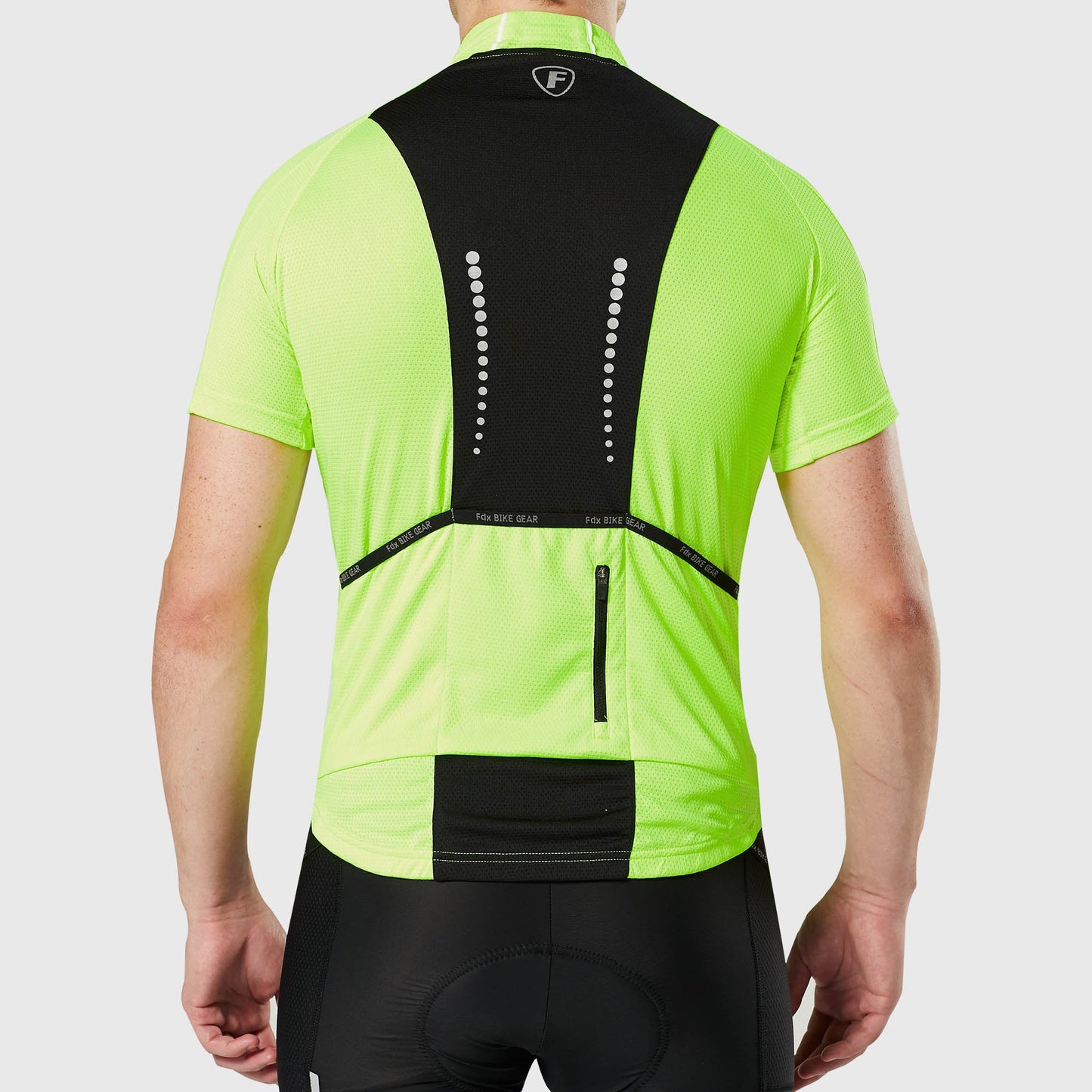 Fdx Pace Yellow Men's Short Sleeve Summer Cycling Jersey