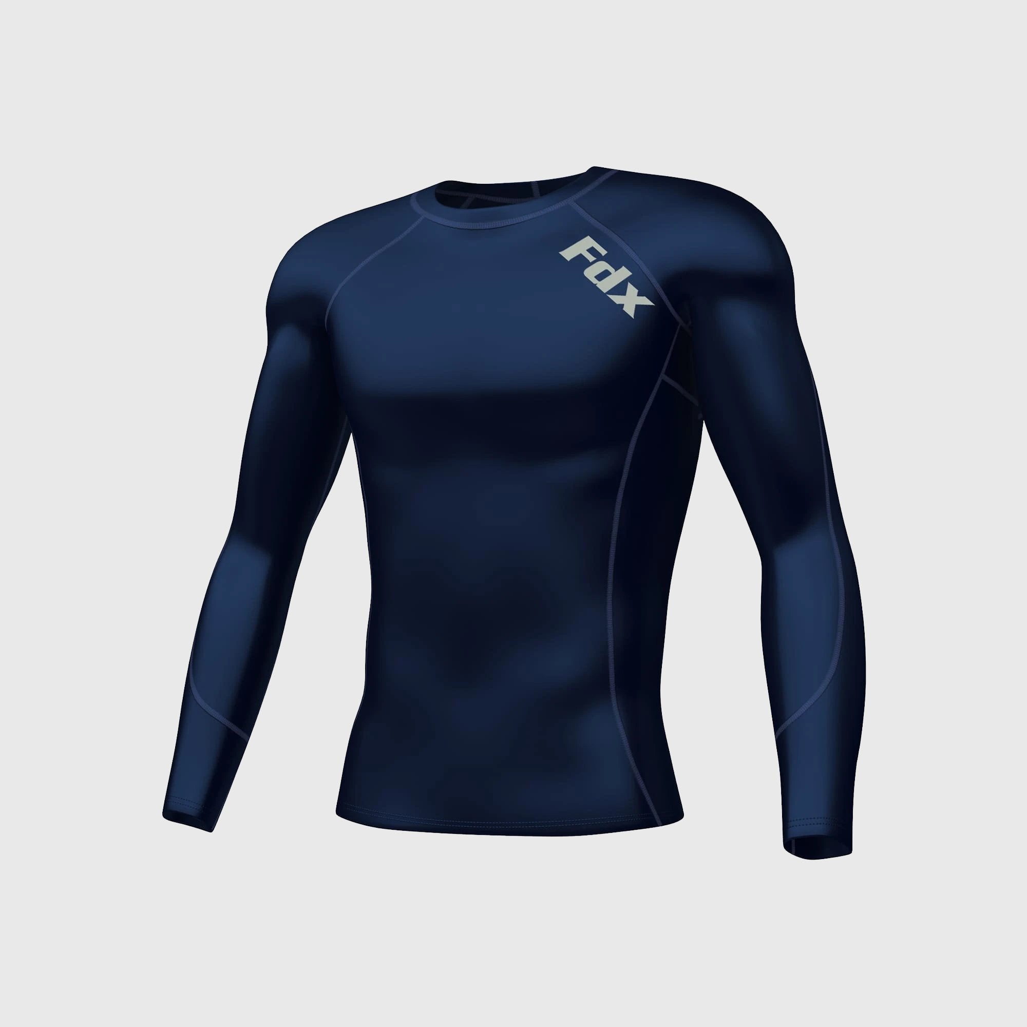 Fdx Thermolinx Men's Blue Set Compression Base Layer Shirt