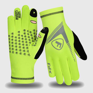 Yellow cycling hot sale gloves