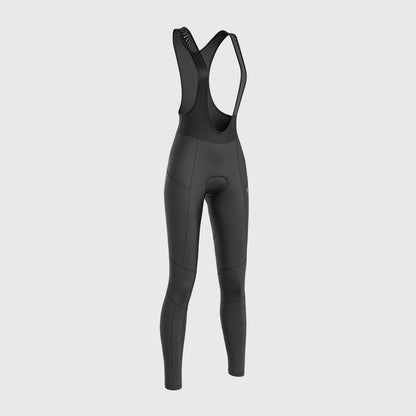 Fdx Duo Black Women's Thermal Padded Winter Bib Tights