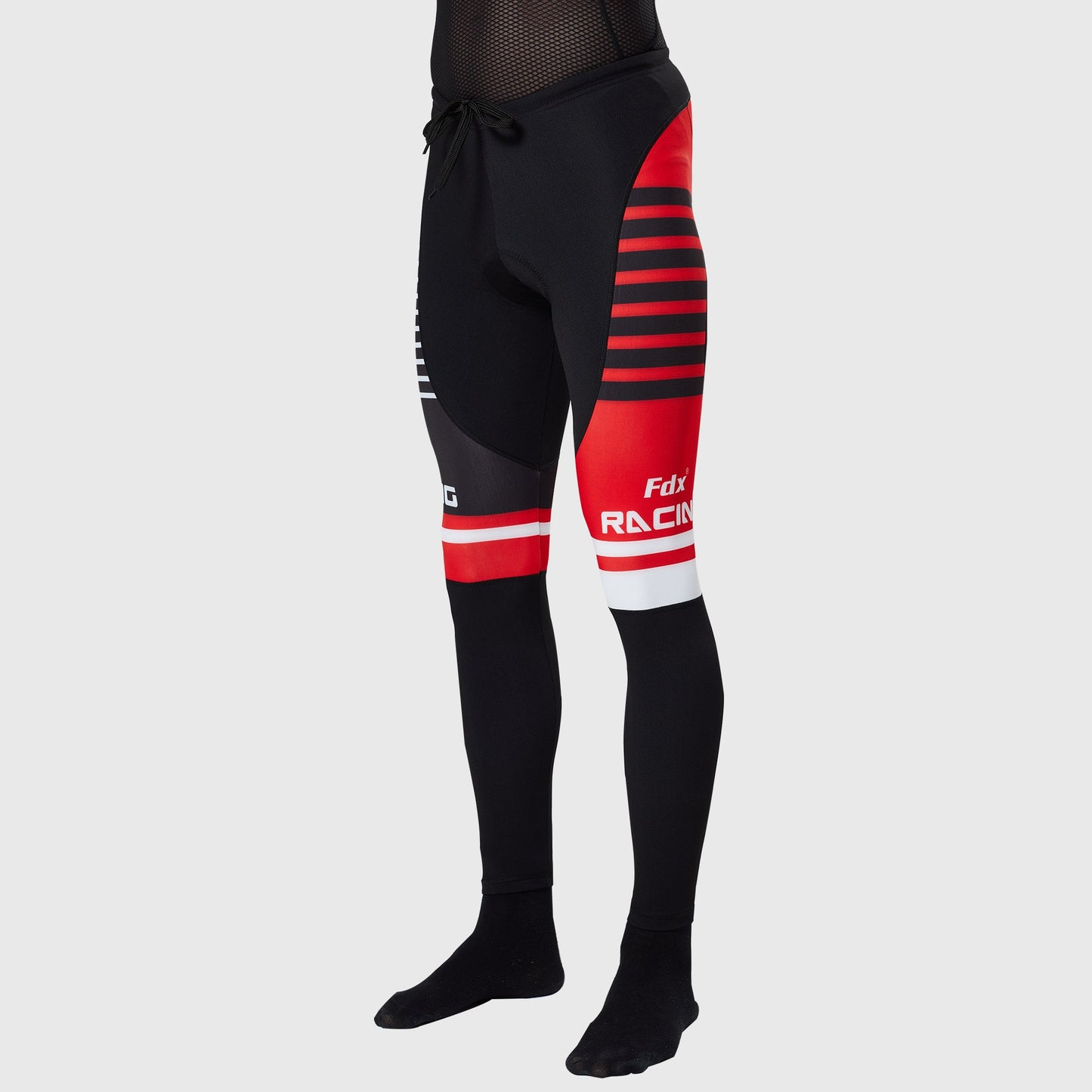 Fdx Blaze Men's Red Thermal Padded Cycling Tights