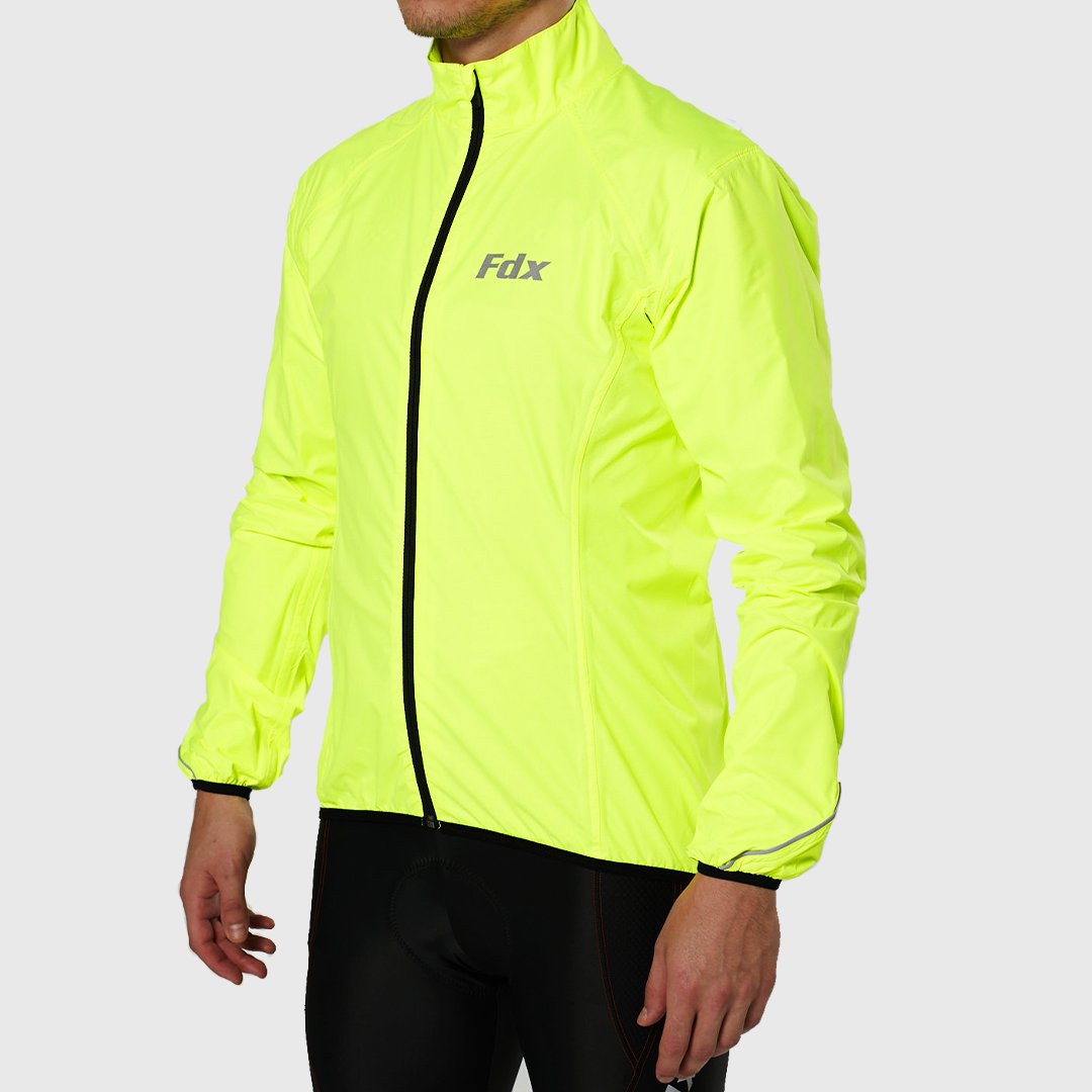 Fdx J20 Yellow Windproof & Waterproof Men's Cycling Jacket