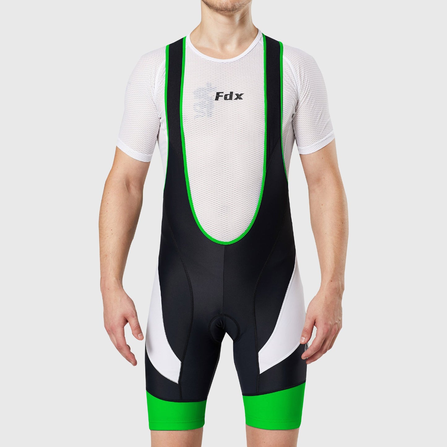 Fdx Windsor Green Men's Padded Summer Cycling Bib Shorts