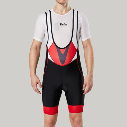 Fdx Velocity Red Men's Padded Summer Cycling Bib Shorts