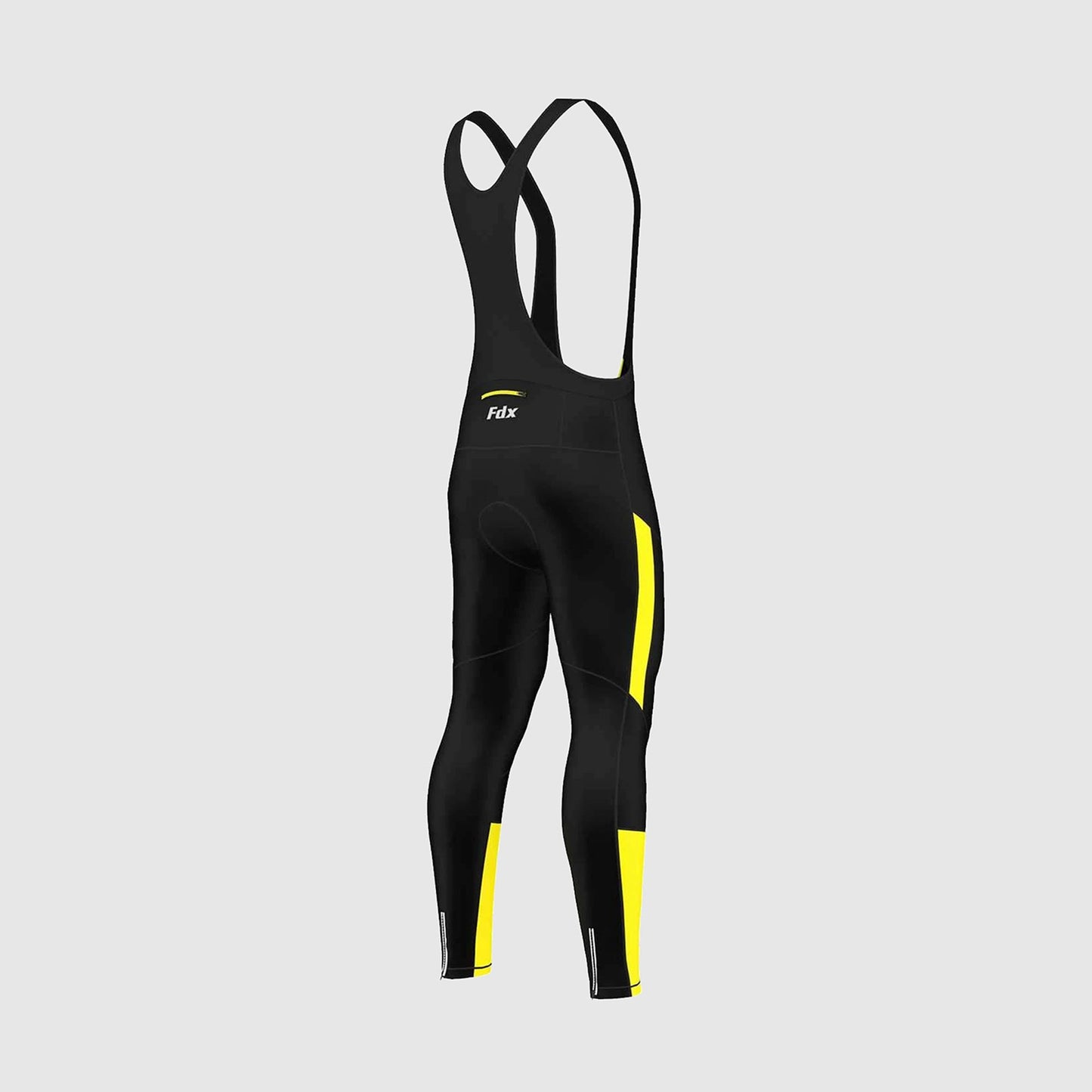 Fdx Adrenaline Men's Yellow Thermal Padded Cycling Bib Tights