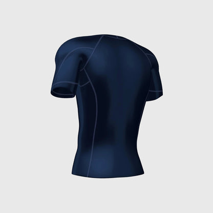 Fdx Cosmic Navy Blue Men's Short Sleeve Base Layer Gym Shirt