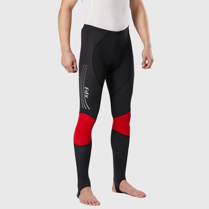 Fdx Thermodream Men's Red Thermal Padded Cycling Tights