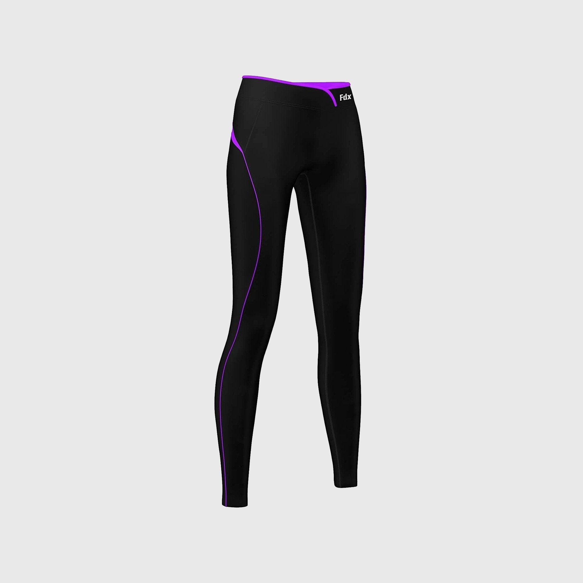 Fdx P2 Purple Women's Thermal Base Layer Winter Compression Leggings