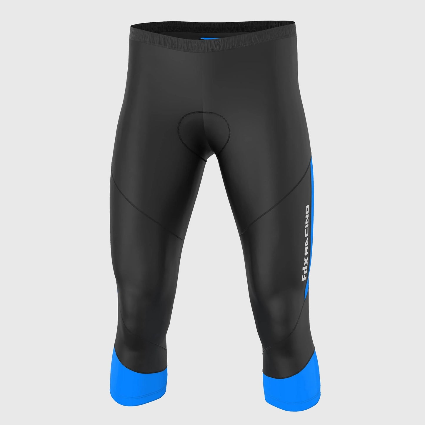 FDX GALLOP BLUE MEN'S 3/4 GEL PADDED SUMMER CYCLING SHORTS