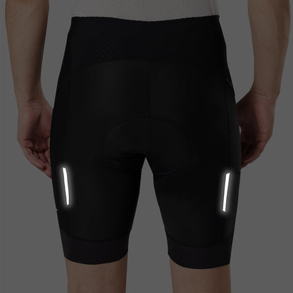 Fdx Essential Black Men's Padded Cycling Shorts with Pockets