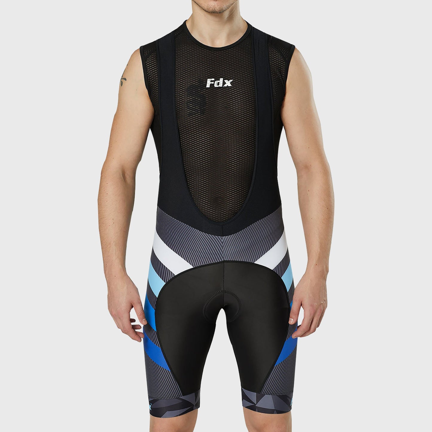 Fdx Equin Blue Men's Padded Summer Cycling Bib Shorts