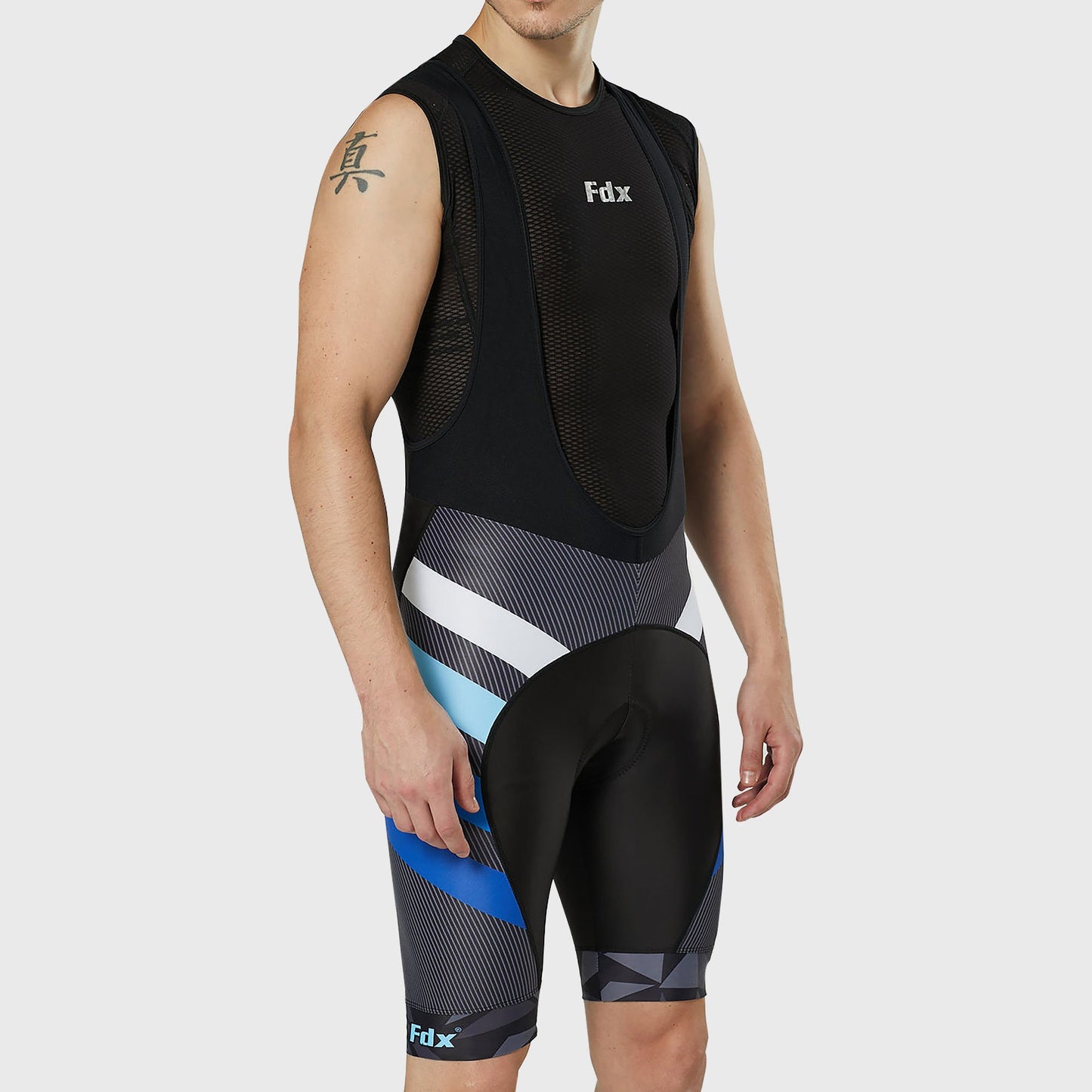 Fdx Equin Blue Men's Padded Summer Cycling Bib Shorts