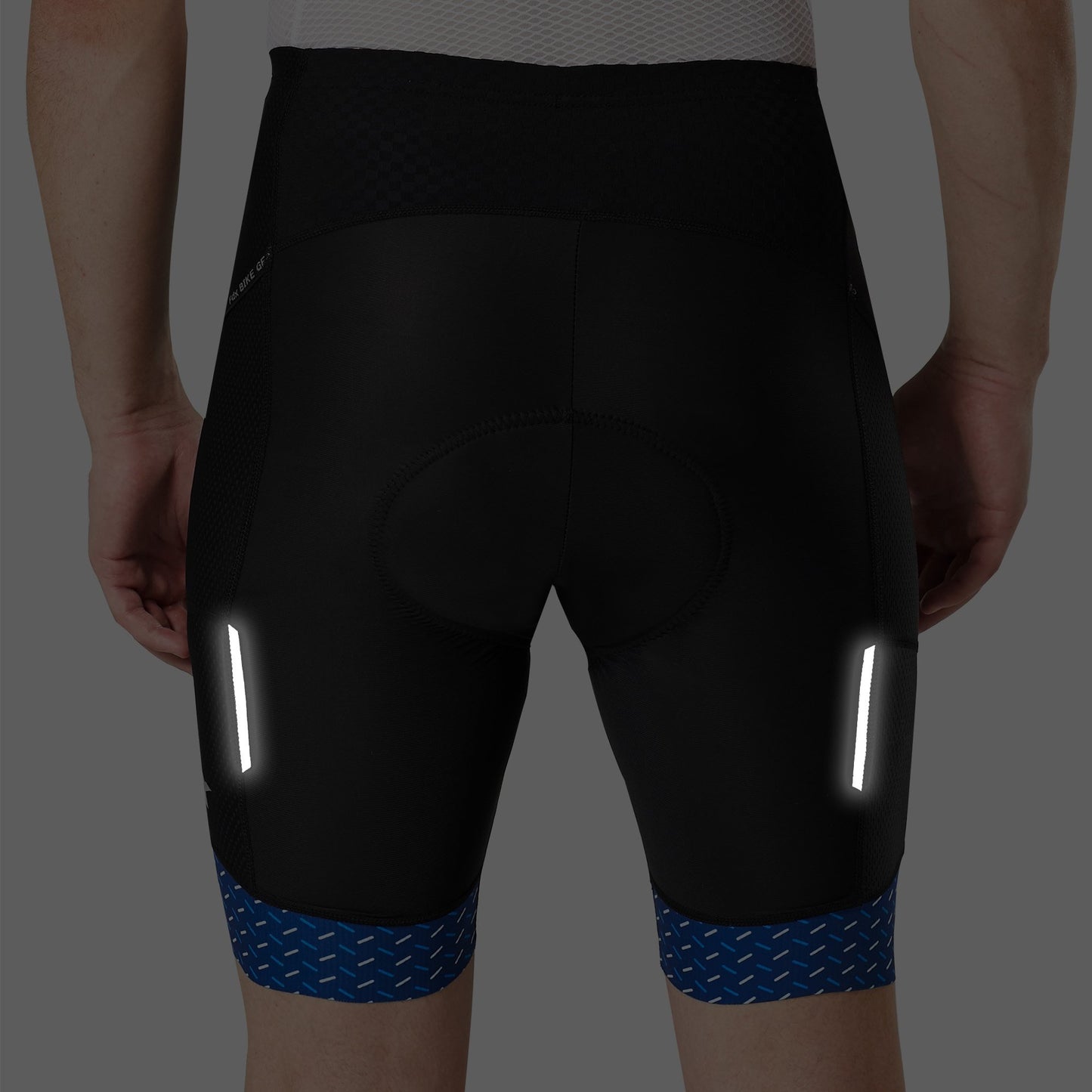 Fdx Essential Blue Men's Padded Cycling Shorts with Pockets