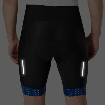 Fdx Essential Blue Men's Padded Cycling Shorts with Pockets