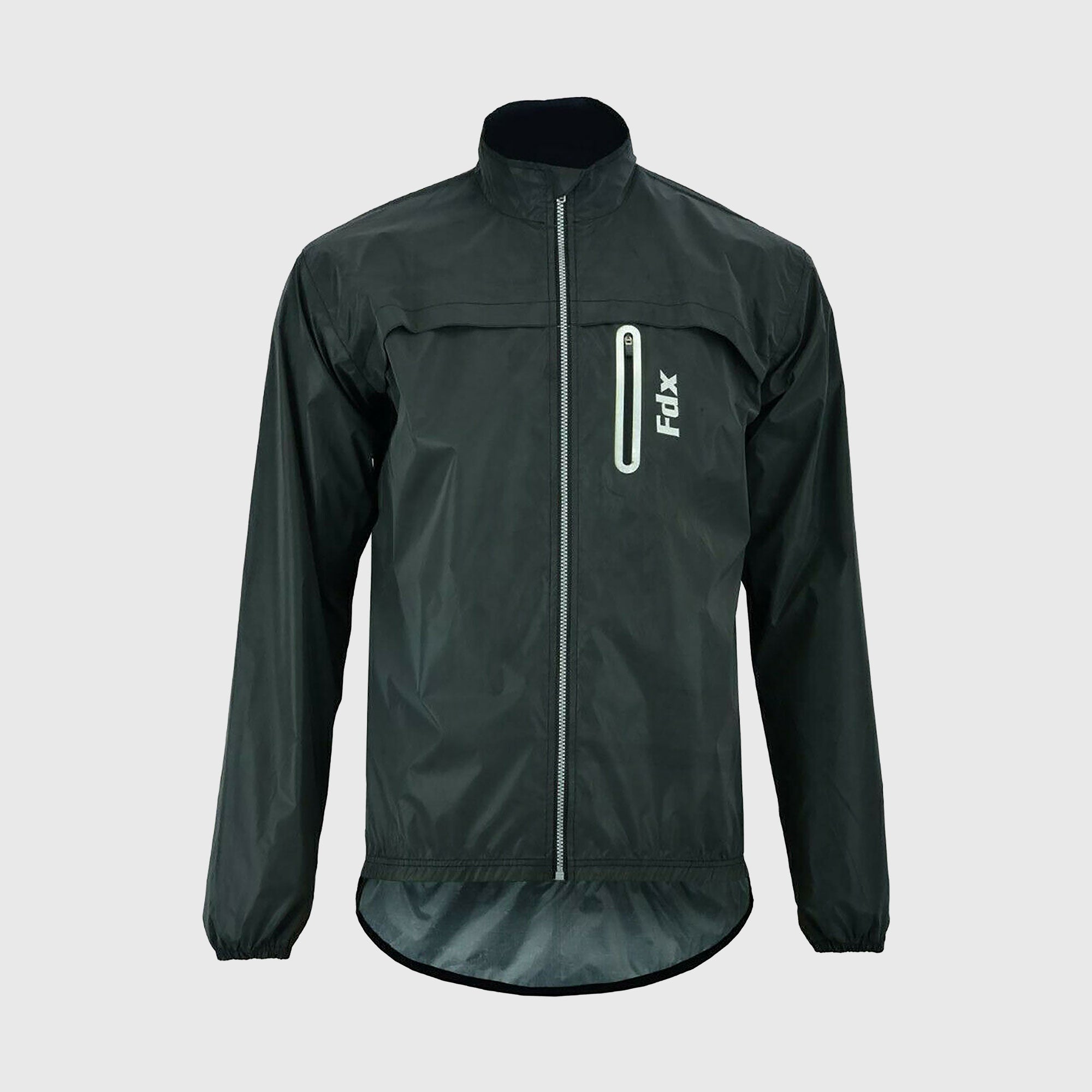 Fdx 360° Black Reflective Waterproof Cycling Jacket