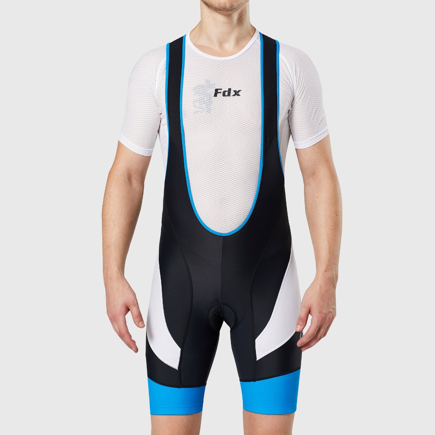 Fdx Windsor Blue Men's Padded Summer Cycling Bib Shorts