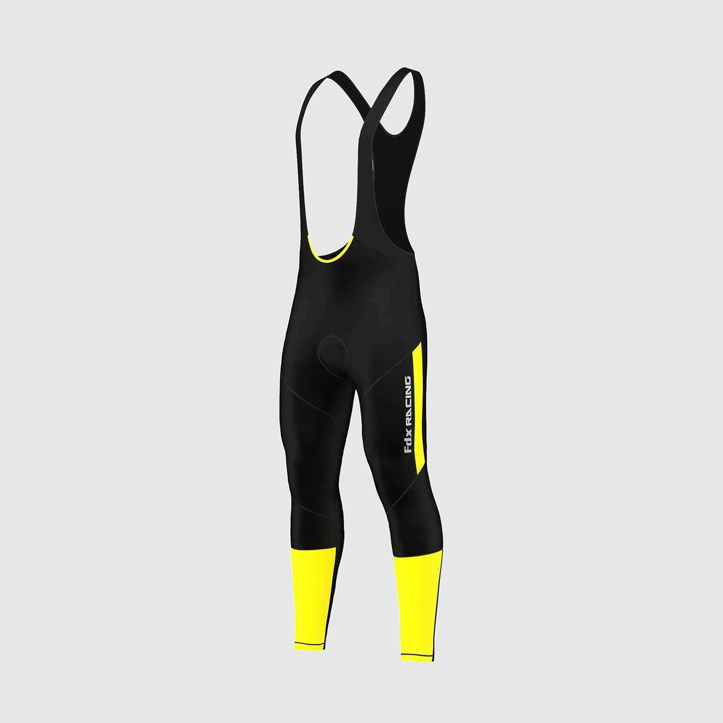 Fdx Adrenaline Men's Yellow Thermal Padded Cycling Bib Tights