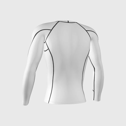 Fdx Cosmic White Men's Compression Thermal Winter Base Layer Shirt