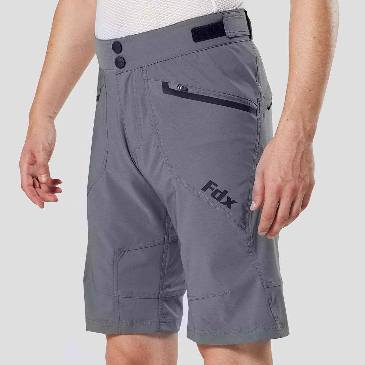 Fdx Nomad Grey Men's MTB Summer Cycling Shorts