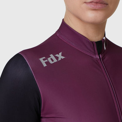 Fdx Limited Edition Women's Purple Thermal Roubaix Long Sleeve Cycling Jersey