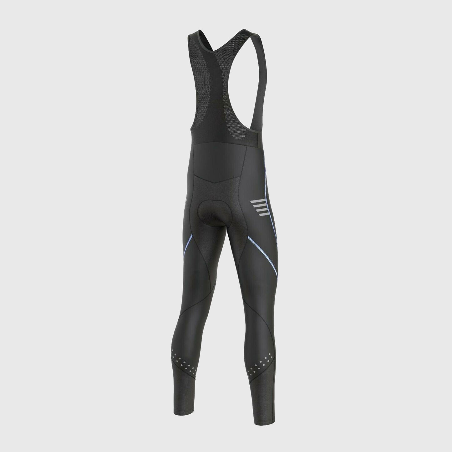 Fdx Divine Men's Blue Thermal Padded Cycling Bib Tights