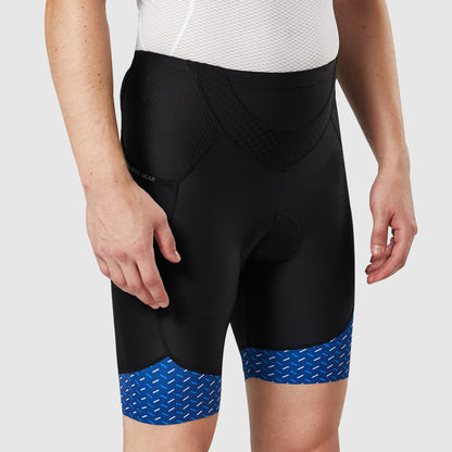 Fdx Essential Blue Men's Padded Cycling Shorts with Pockets