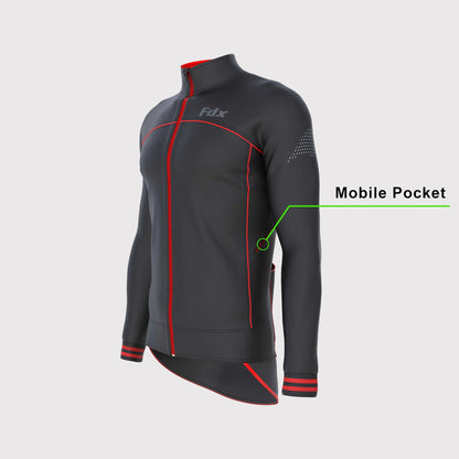 Fdx Apollux Red Men's Windproof Cycling Jacket