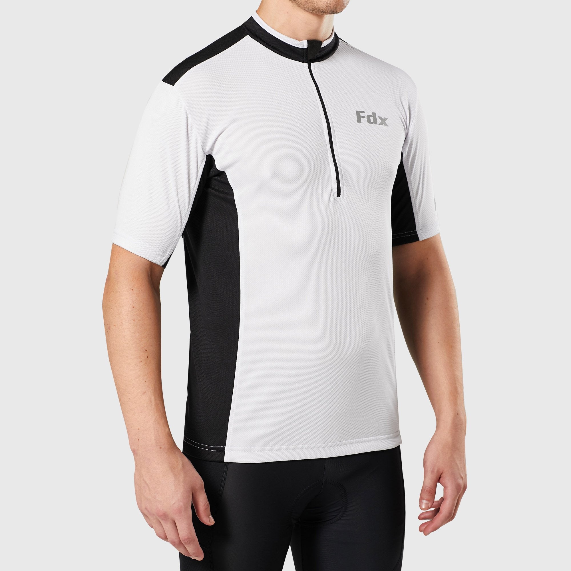 Fdx Vertex White Men's Short Sleeve Summer Cycling Jersey