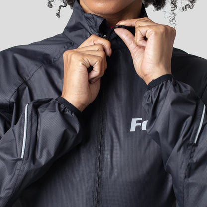 Fdx J20 Black Women's Windproof & Waterproof Cycling Jacket