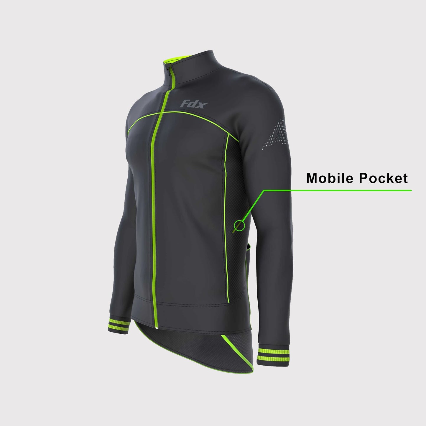 Fdx Apollux Green Men's Windproof Cycling Jacket