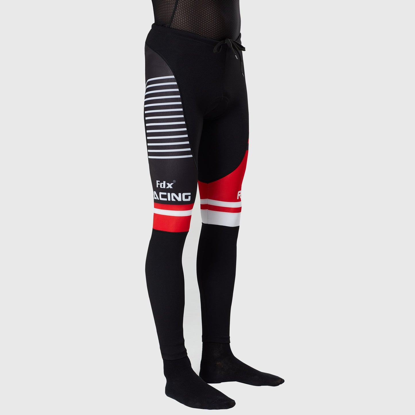 Fdx Blaze Men's Red Thermal Padded Cycling Tights