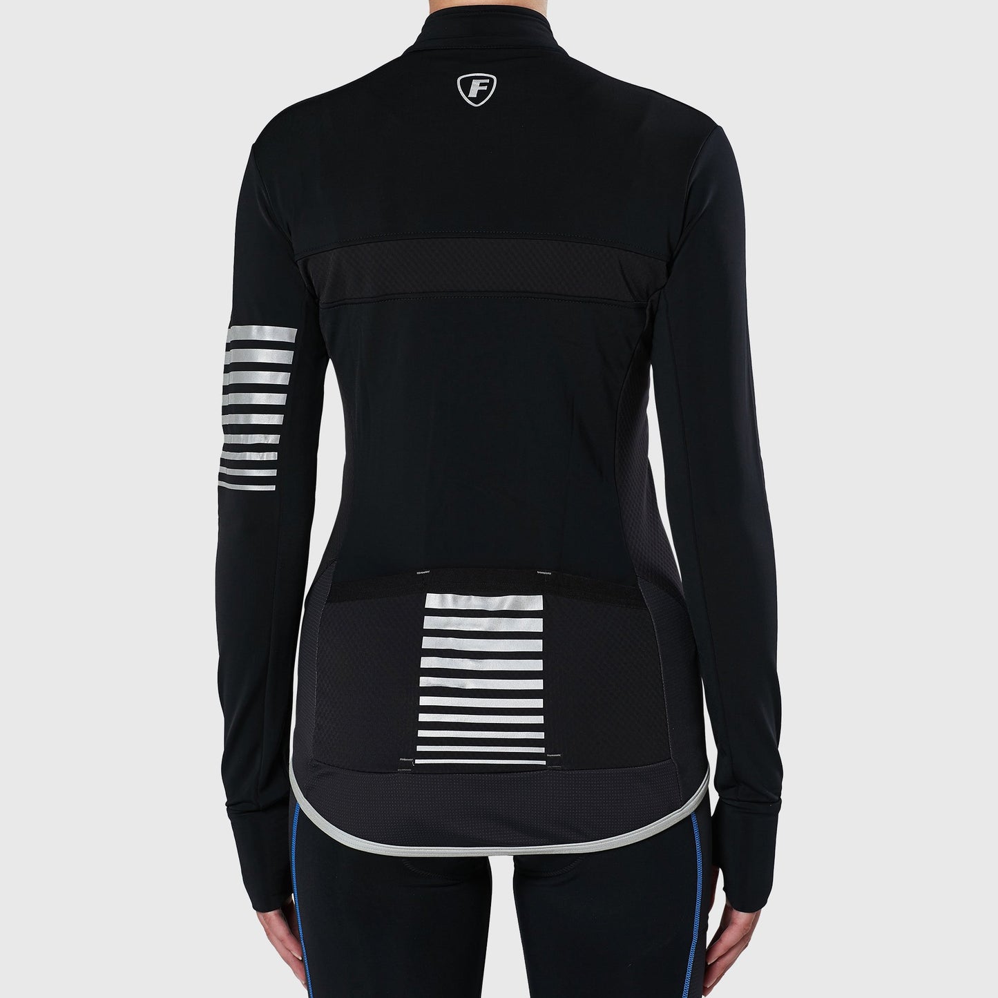 Fdx All Day Black Women's Long Sleeve Winter Cycling Jersey