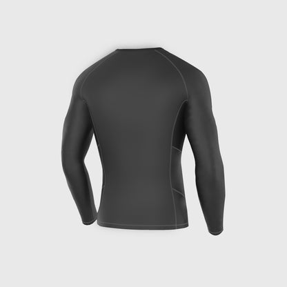 Fdx Recoil Grey Men's Base Layer Thermal Winter Compression Top