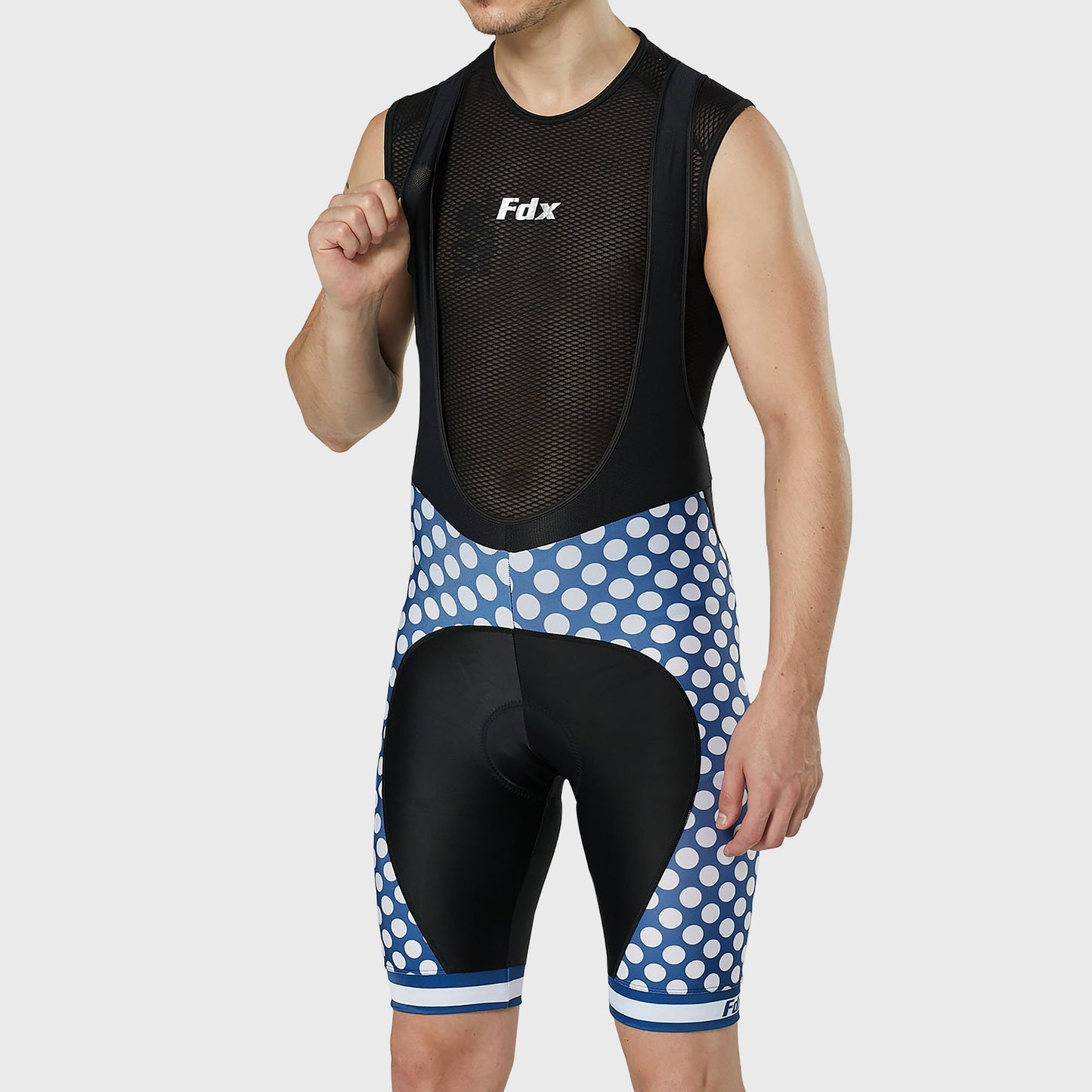 Fdx Equin White Men's Padded Summer Cycling Bib Shorts