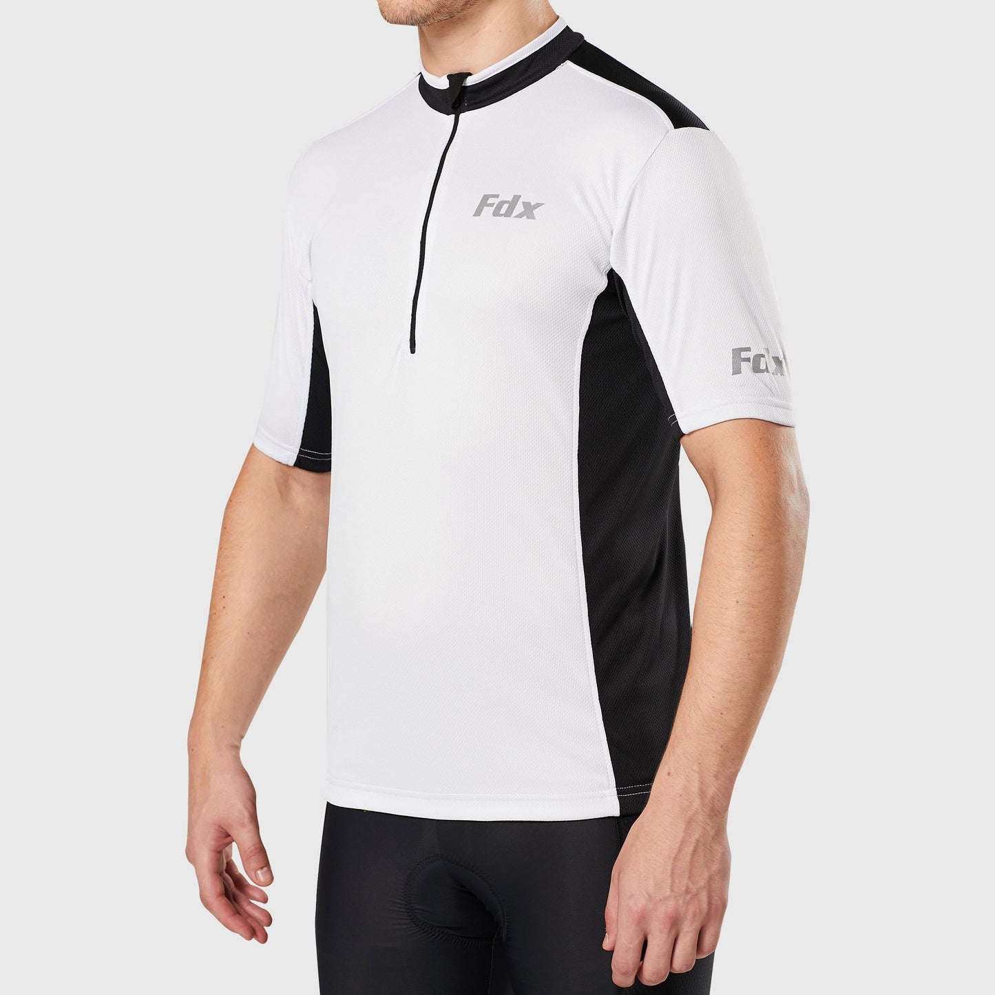 Fdx Vertex White Men's Short Sleeve Summer Cycling Jersey