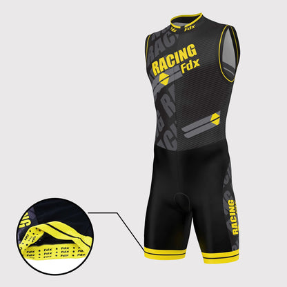 Fdx Core Yellow Men's Sleeveless Padded Triathlon Suit