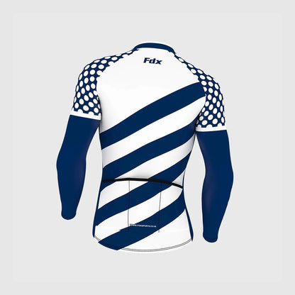 Fdx Men's Set Equin Thermal Roubaix Long Sleeve Cycling Jersey & Bib Tights - White