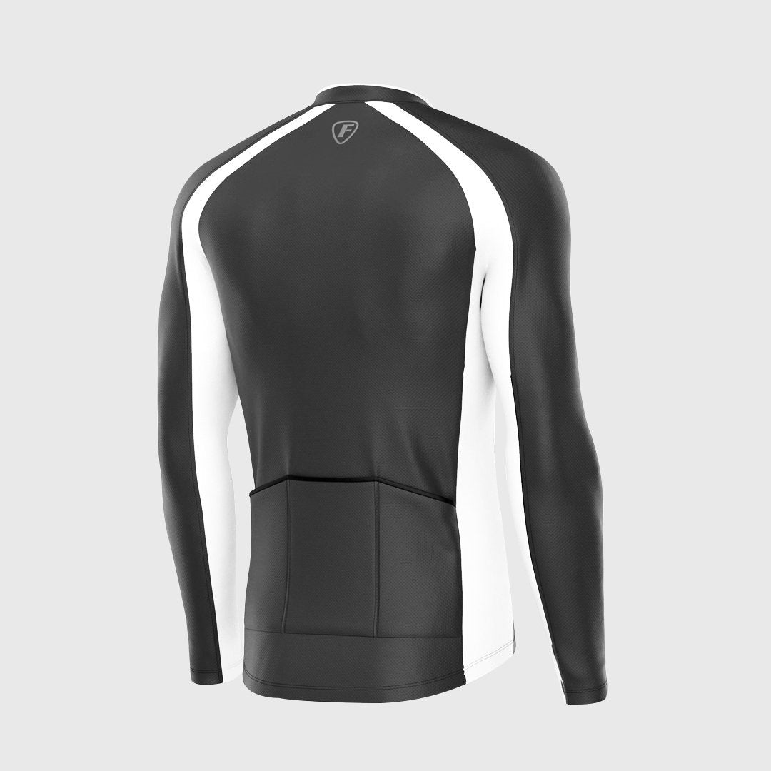 Fdx Transition Black Men's Long Sleeve Winter Cycling Jersey