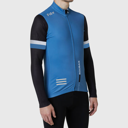 Fdx Men's Set Limited Edition Thermal Roubaix Long Sleeve Cycling Jersey & Bib Tights - Blue