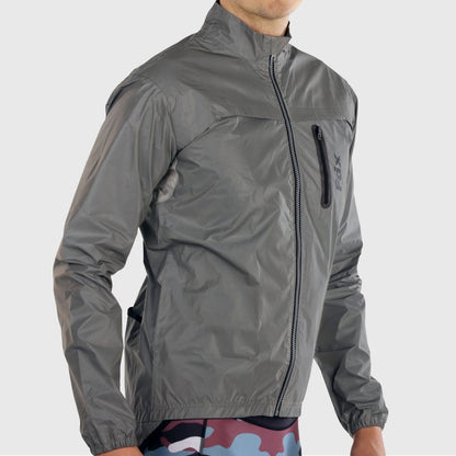 Fdx 360° Silver High Visibility Waterproof Cycling Jacket