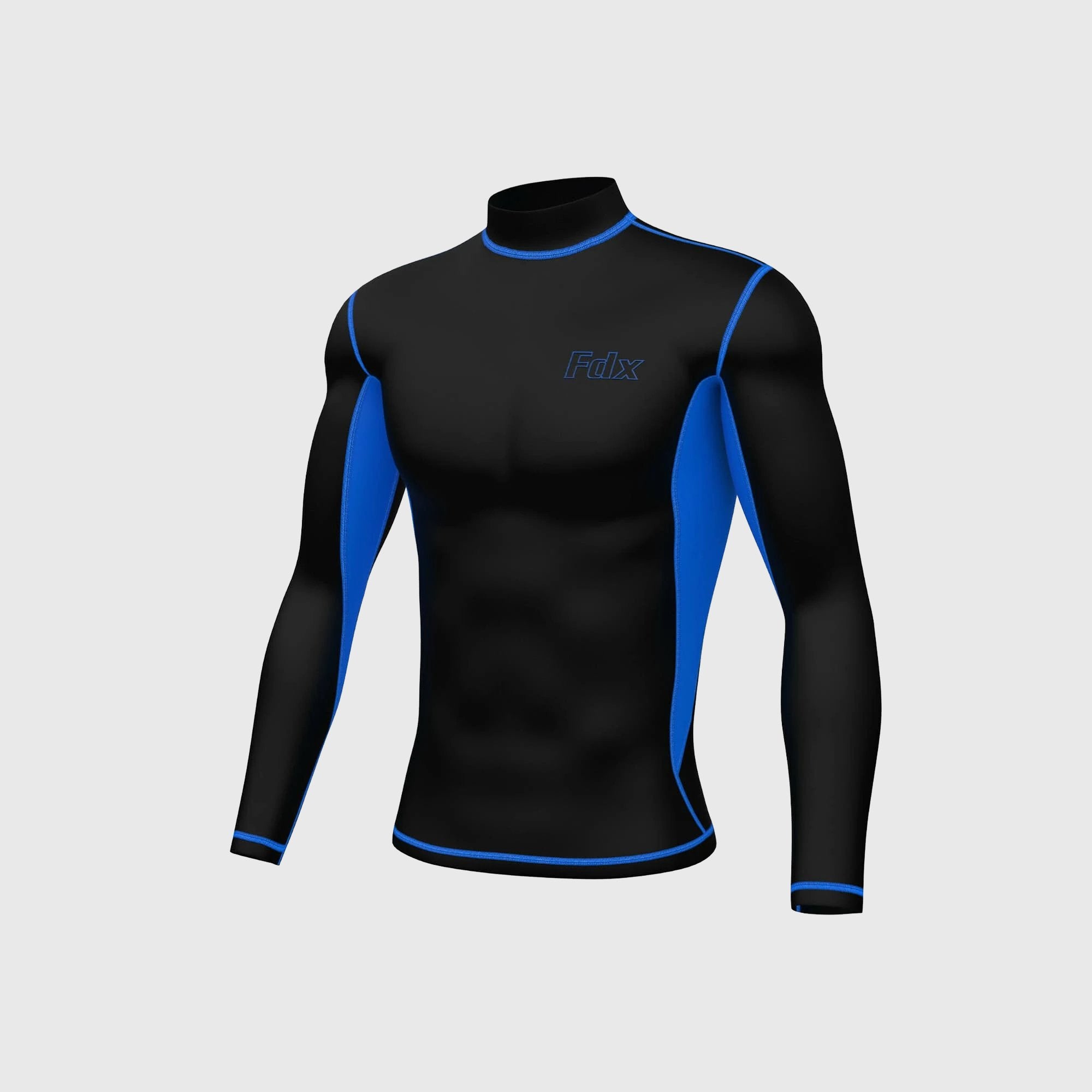 Fdx Inorex Blue Men's Thermal Winter Base Layer Compression Top