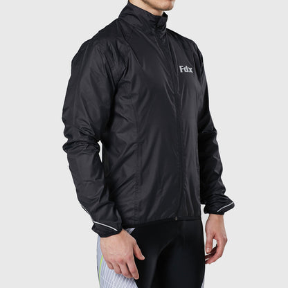 Fdx J20 Black Windproof & Waterproof Men's Cycling Jacket