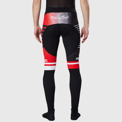 Fdx Blaze Men's Red Thermal Padded Cycling Tights