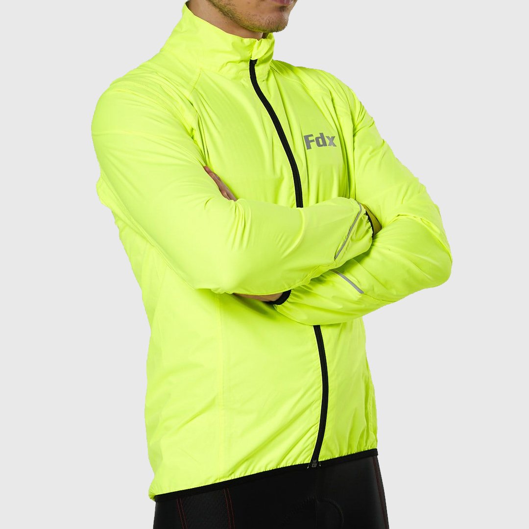 Fdx J20 Yellow Windproof & Waterproof Men's Cycling Jacket