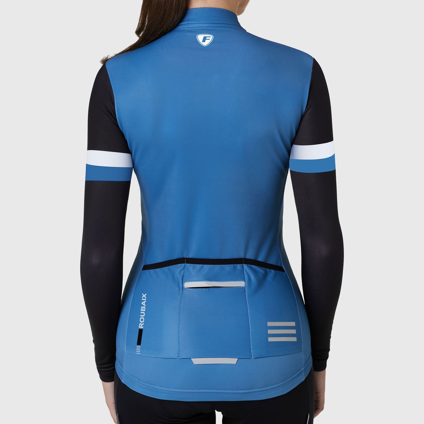 Fdx Limited Edition Women's Blue Thermal Roubaix Long Sleeve Cycling Jersey